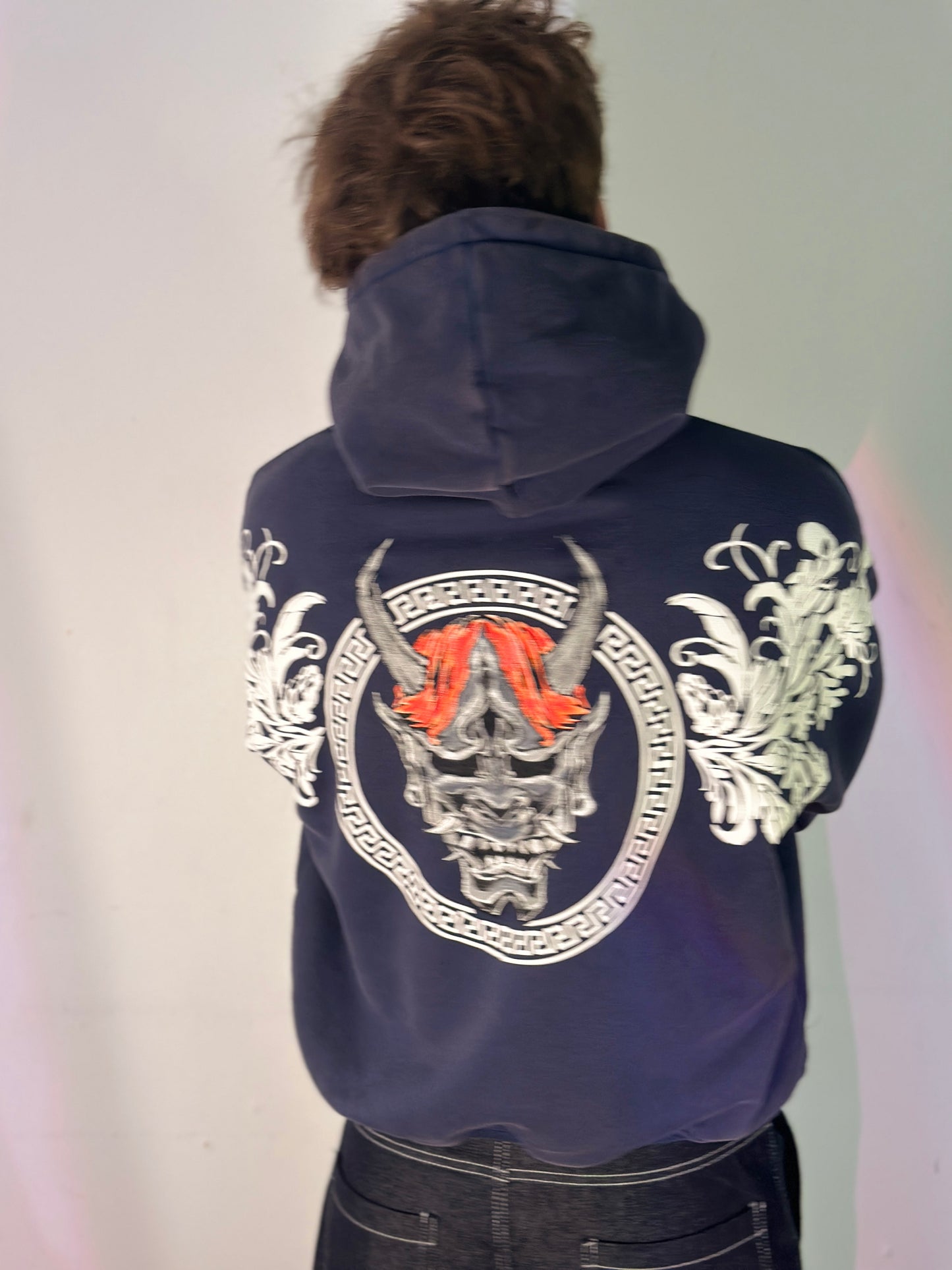 ONI SPECTER Hoodie. Elegance of terror. Wrapped in shadow.