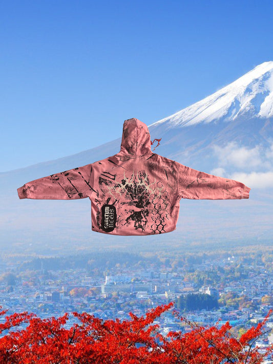 Pink neo tribal sigilism hoodie