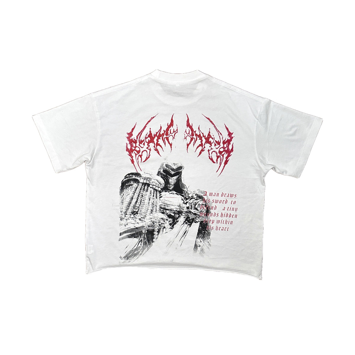 DRAWN SWORD oversized tee — back print