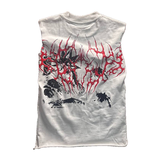 SERAPH sleeveless tee, white — back