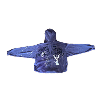 NIGHT SIGIL hoodie, washed violet — back
