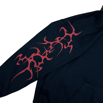 RED SIGIL — puff print sleeve detail