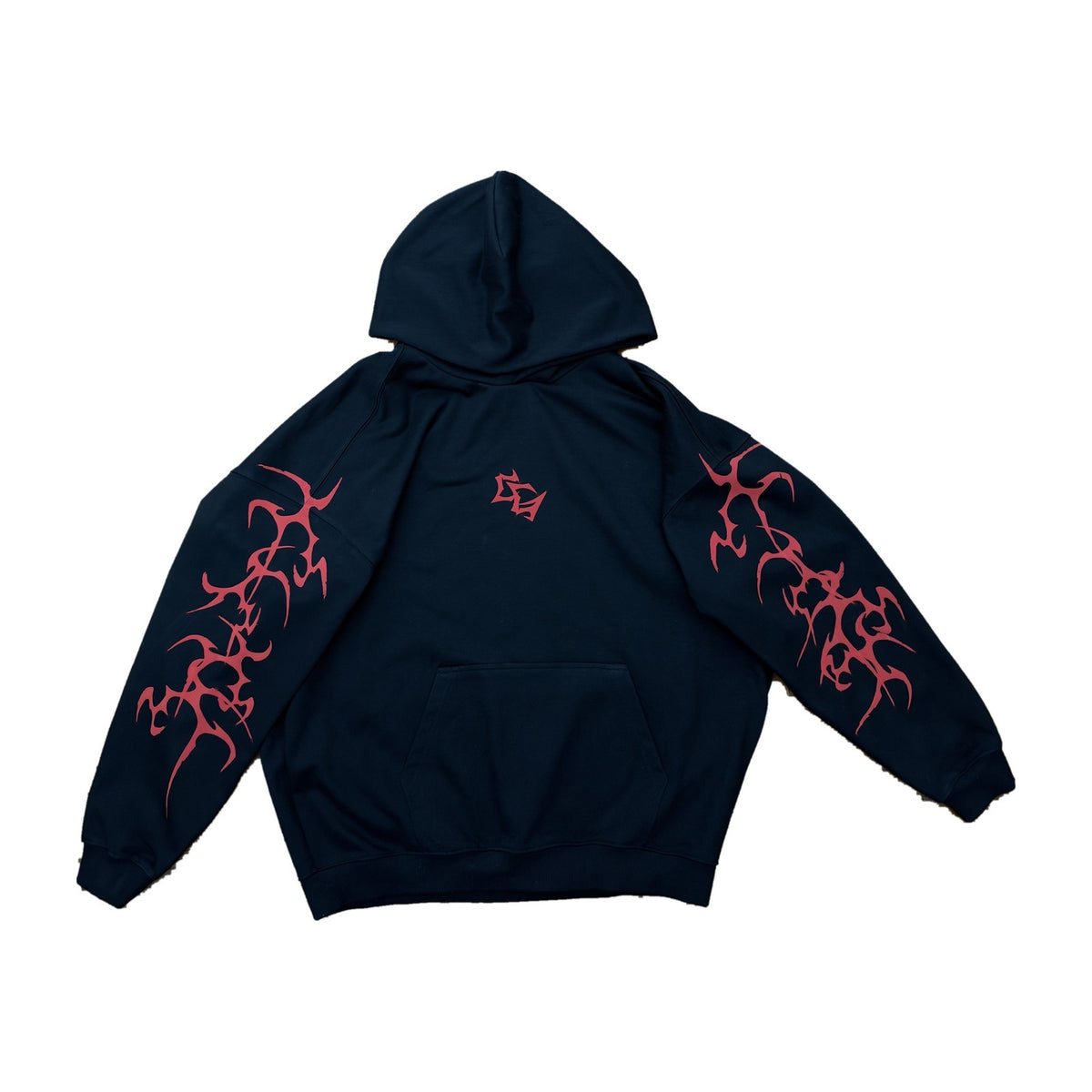RED SIGIL puff print hoodie — front