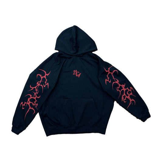 RED SIGIL puff print hoodie — front