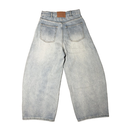 GHOST WASH barrel denim — back