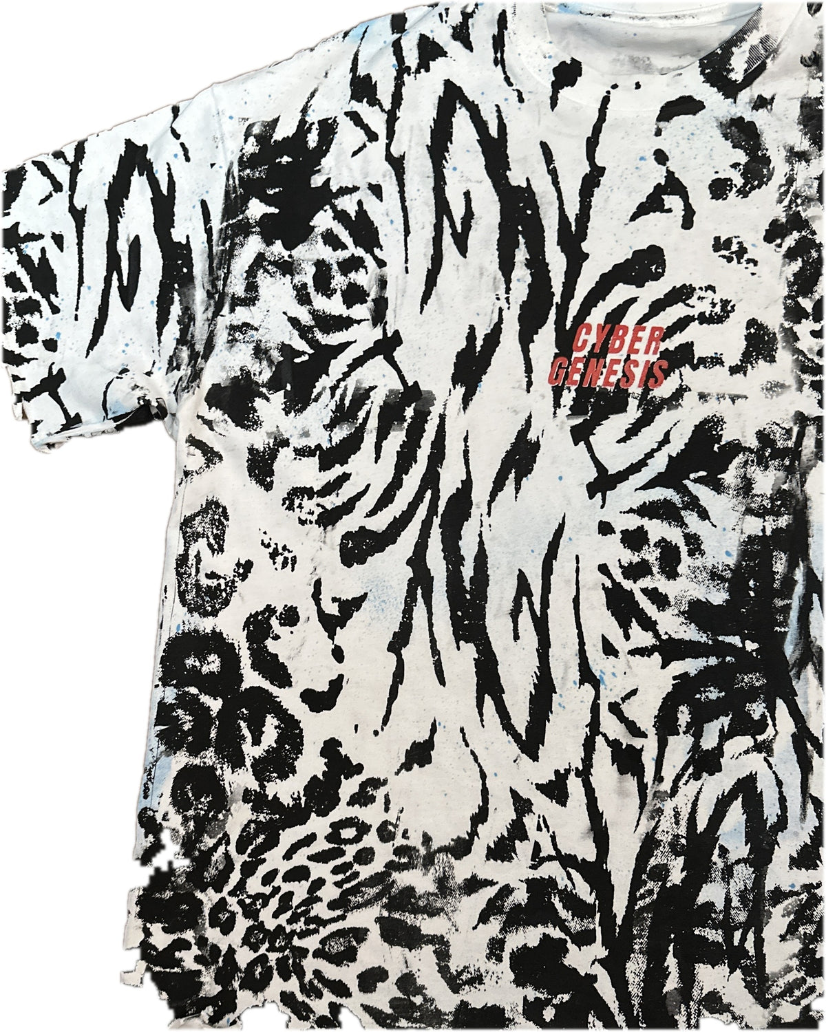FERAL tee angled view with chest logo