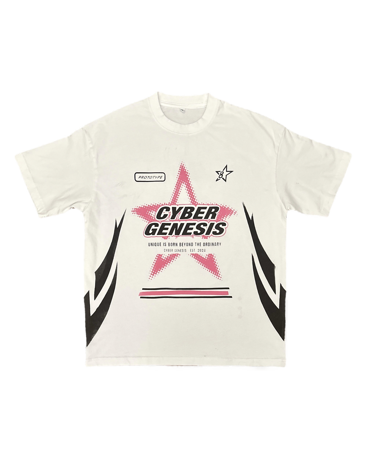 PROTOTYPE 8 tee white, front