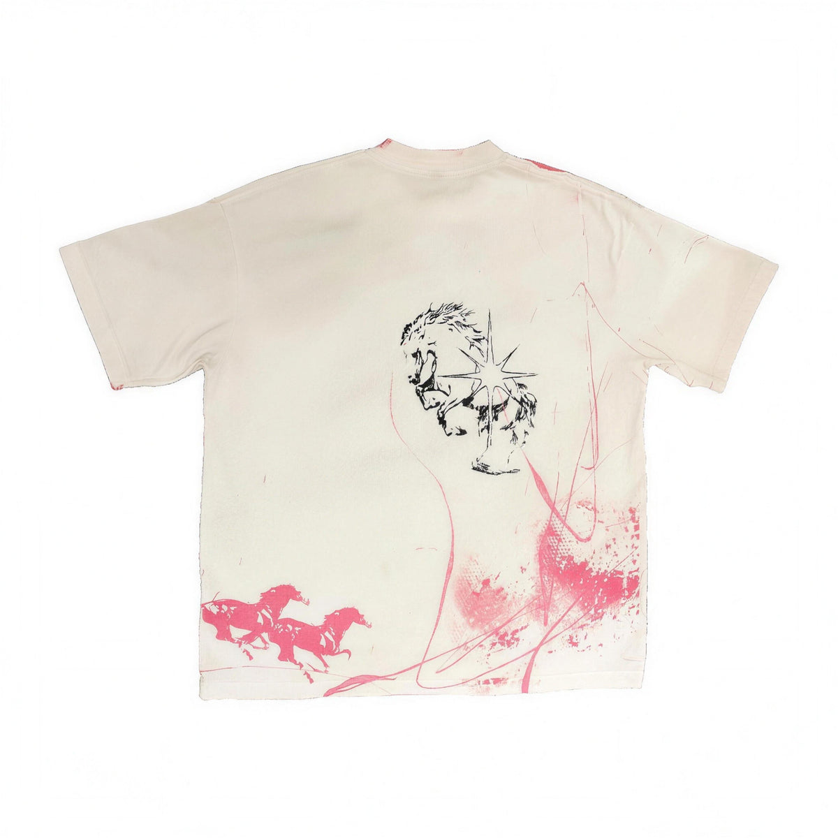 PALE HORSE hand-painted tee, back