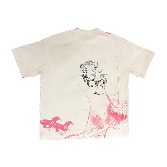 PALE HORSE hand-painted tee, back