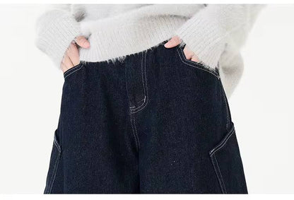 Vintage Straight Leg Casual Hipster Jeans