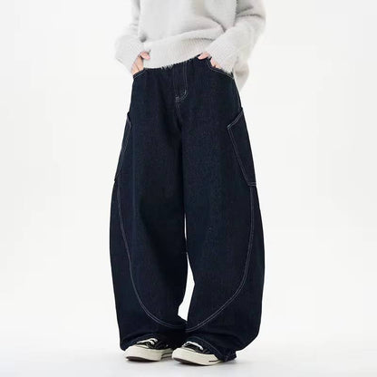 Vintage Straight Leg Casual Hipster Jeans