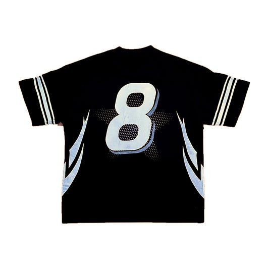PROTOTYPE 8 black tee, back with number 8